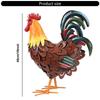 Elegante Scultura di Gallo in Metallo Per Giardino e Decorazione della Casa Ornamenti per Prato sul Retro Con Finitura Resistente alle Intemperie
