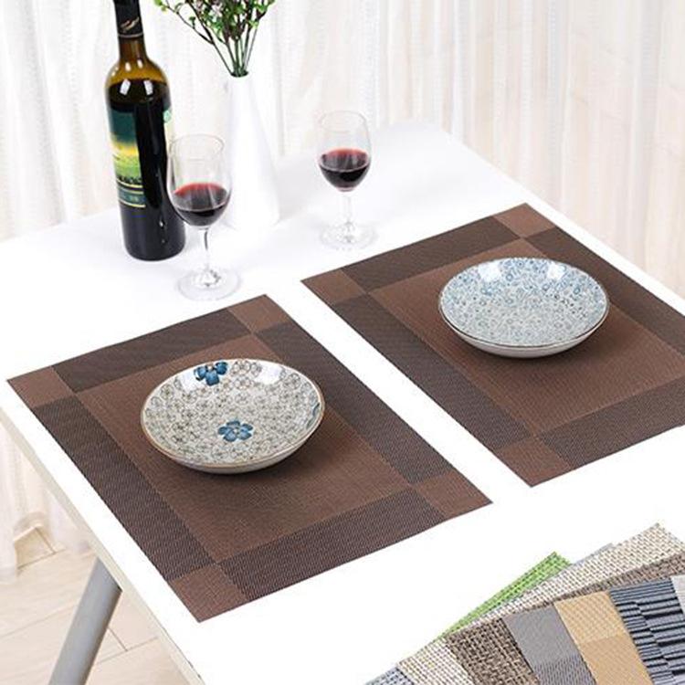 Teslin Placemat, European-style Western Placemat, Hotel PVC Placemat, Non-slip and Heat-insulating Coaster, Easy-to-wash and Quick-drying Table Mat
