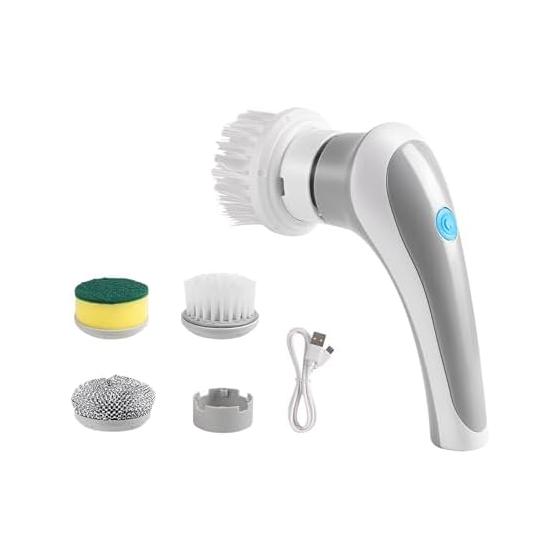 [Bebemax] Electric Spin Scrubber Bath Cleaning Brush Electric Cleaning Brush Bathroom Electric Brush USB Rechargeable Bath Polisher Multifunctional
