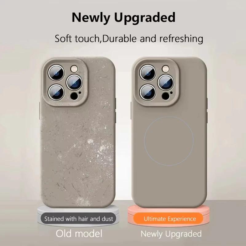 Original Liquid Soft Silicone For Magsafe Wireless Charge Magnetic Case For iPhone 16 Plus 15 14 13 12 Pro Max 11 Cover