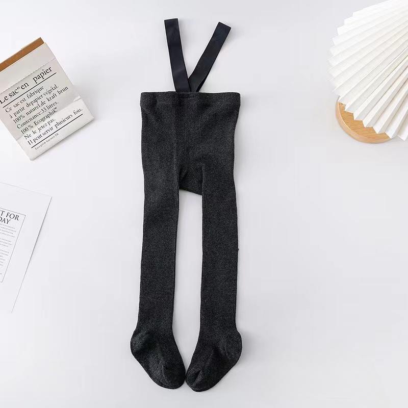 

Осенние детские колготки с лямками, трикотажные хлопковые штаны на подтяжках для малышей, детские колготки, комбинезоны для девочек и мальчиков, леггинсы M серый