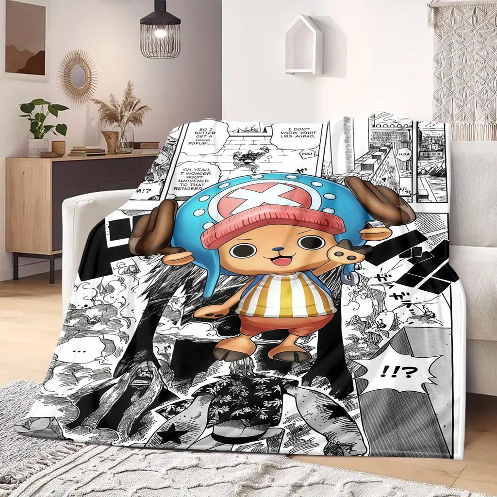 ONE PIECE Tony Tony Chopper Print Blanket Warm Comfortable Flannel Blanket Suitable for Bedrooms,Sofas, Beds,Chairs -QIAO119
