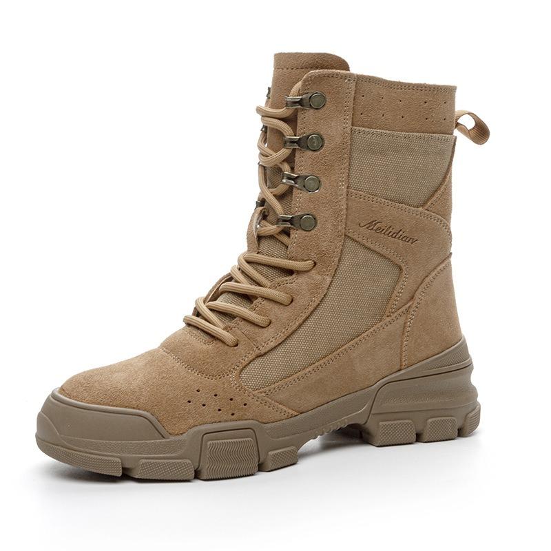 Couple Martin boots women's new leather tooling knight high-top boots outdoor hiking boots men