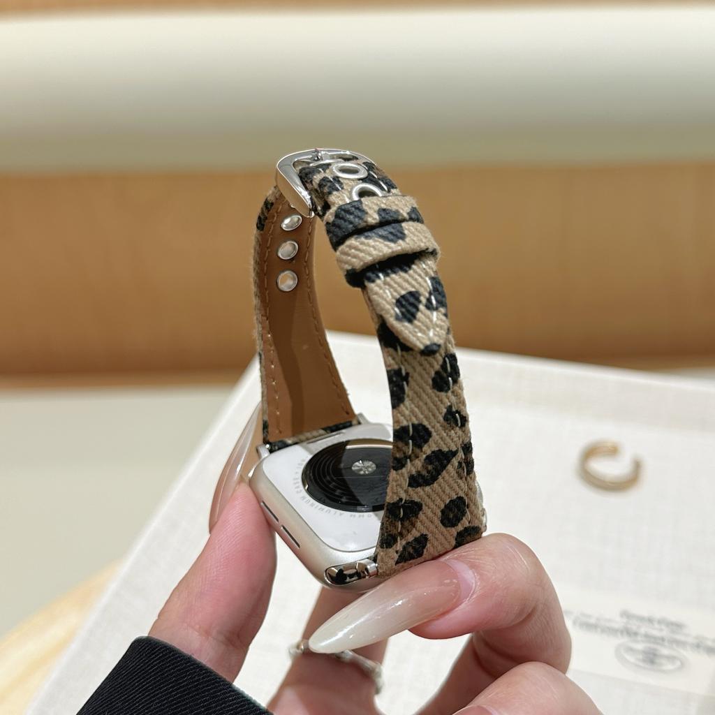 Luxuriöses Armband mit Leopardenmuster für Apple Watch Armband 46mm 41 38 40 44 42 45 49 mm Damenarmbänder iWatch Serie 11 10 9 8 7 6 5 SE Ultra 2/3
