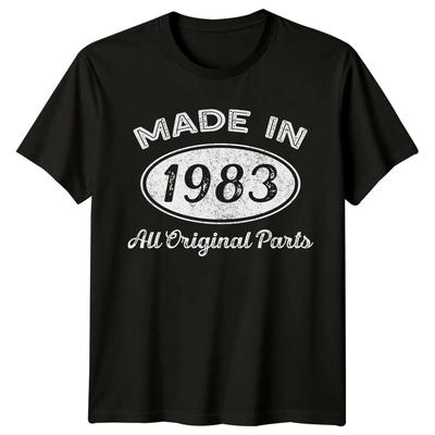 Made In 1983 Unisexs T Shirt 43rd Birthday Gift Vintage Fortythree