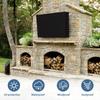 1pcs Black Waterproof Oxford Cloth Outdoor TV Hood Garden Terrace Flip Style Dust Cloth UV Resistant Resistant Display Screen Protective Covers