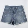 Trendy European-American Rhinestone Denim Shorts: Fashion-Forward, Versatile Streetwear