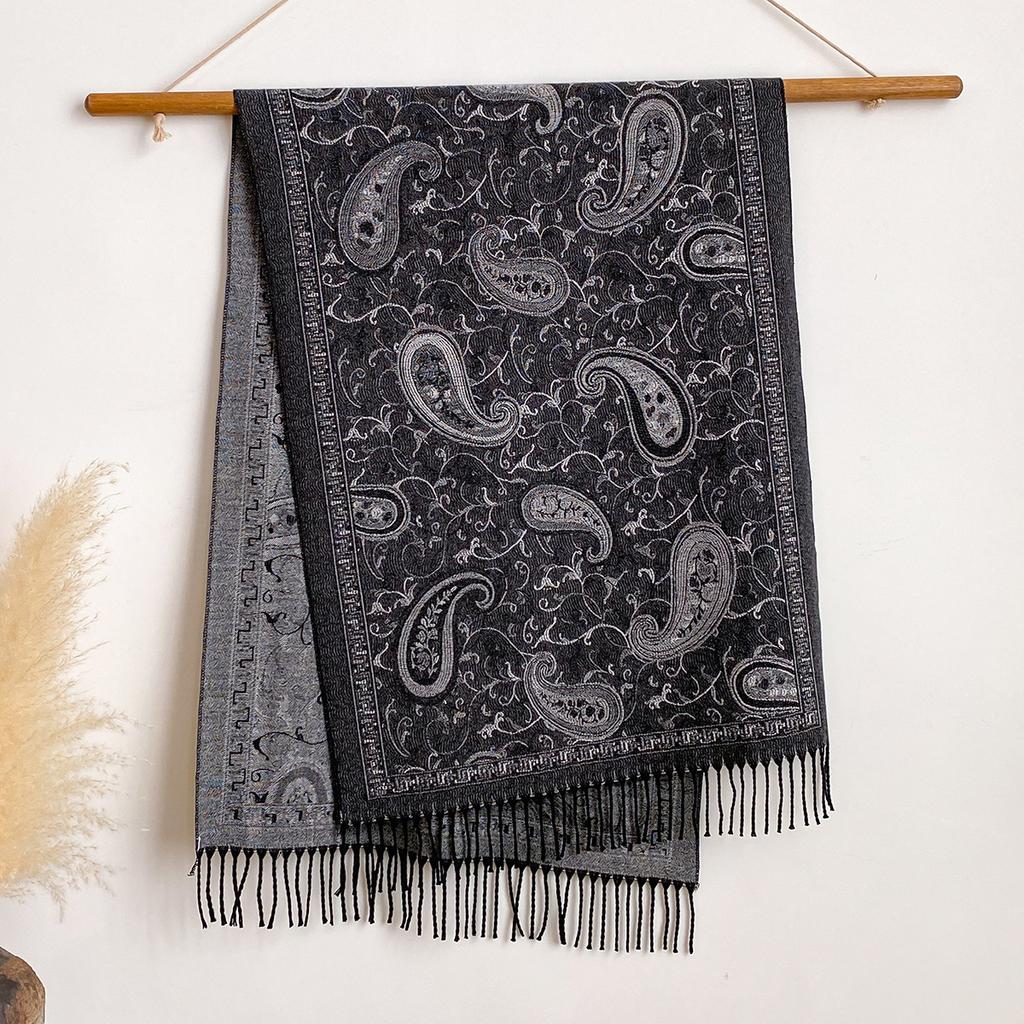 Imitation Cashmere Scarf, Air-conditioned Room Warm, Cashew Texture Fashion Shawl, Thickened Warm Scarf In Autumn and Winter