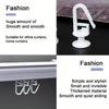 20pcs Easy-Install White Plastic Curtain Hooks - Glider Shape for Pencil Pleats, Contemporary Style Window Curtain Runners