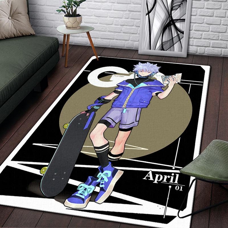 Hunter X Hunter Carpet for Living Room,Soft Flannel Rug for Bedroom ,Anti-Slip  BATHROOM Mat,  Baby Play Mat, Kitchen Mat