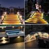 Warm Light LED Solar Step Lamp Path Stair Outdoor Garden Lights Waterproof Balcony Light Decoration for Patio Stair Fence Light