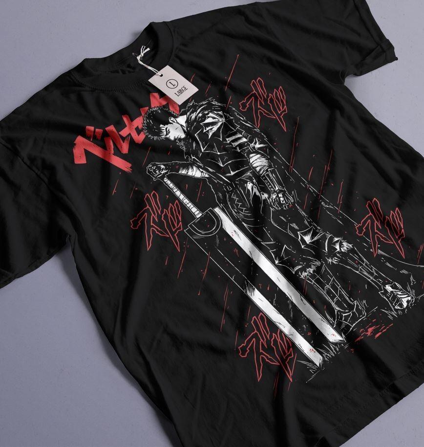 Berserk Guts Tričko Rytíř Lebky 90. léta Tričko Gatsu Anime Dárek tričko Všechny Velikosti