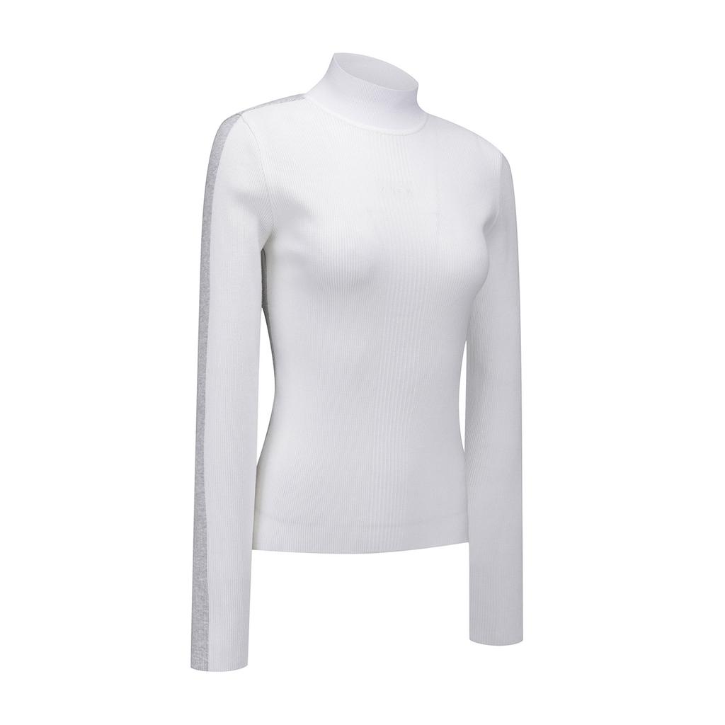 ANEW GOLF Women Fa Mock Neck Sweater_Wh