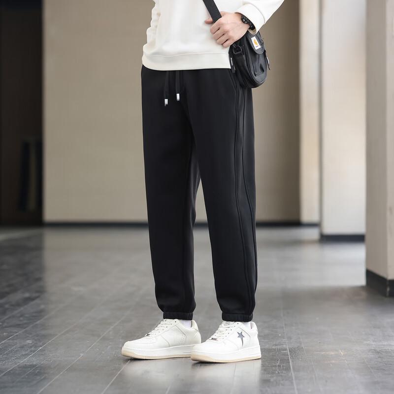 FENGXIAO Men's 2025 New Fleece-Lined Casual Trousers