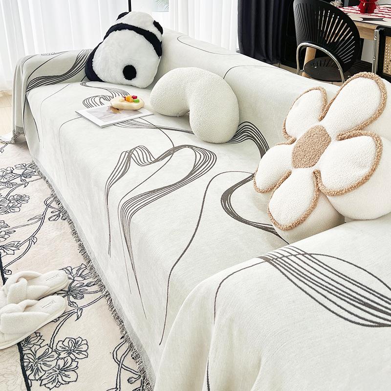 Chenille Sofa Towel Four Seasons Universal All-Inclusive Sofa Cover Dust Cover One-Piece Sofa Cover Cloth Anti-Scratching