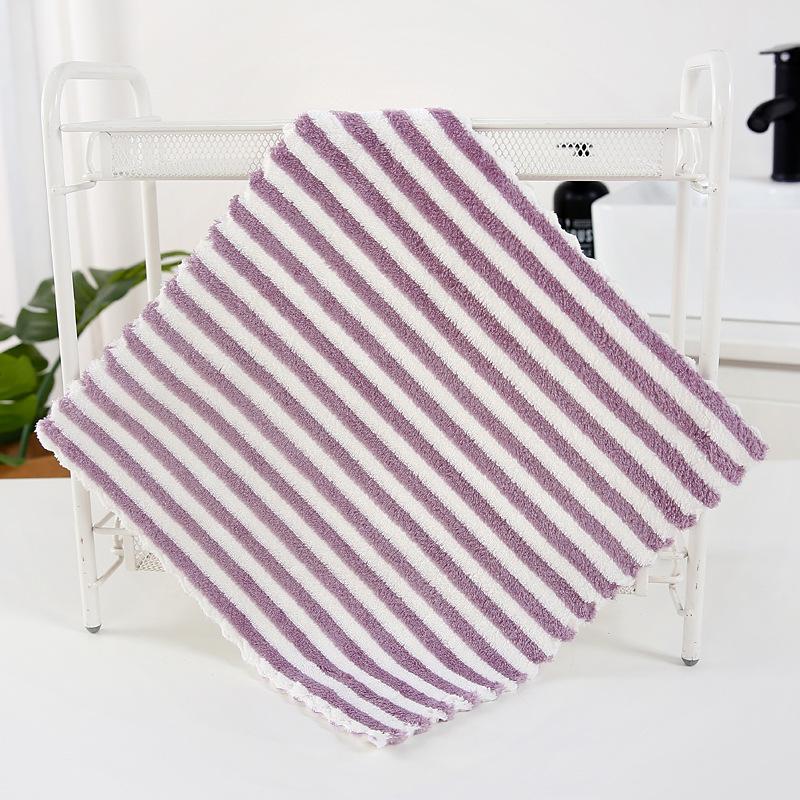 Warp-knitted Fine-striped Absorbent Kitchen Hand Towel
