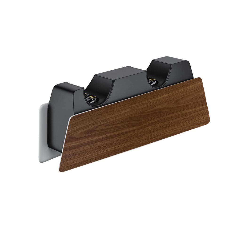 Stickere Personalizate PlayVital pentru Console PS5 Disc Edition, Controlere PS5, Stații de Încărcare, Căști și Telecomenzi Media [Design Imitație Lemn]