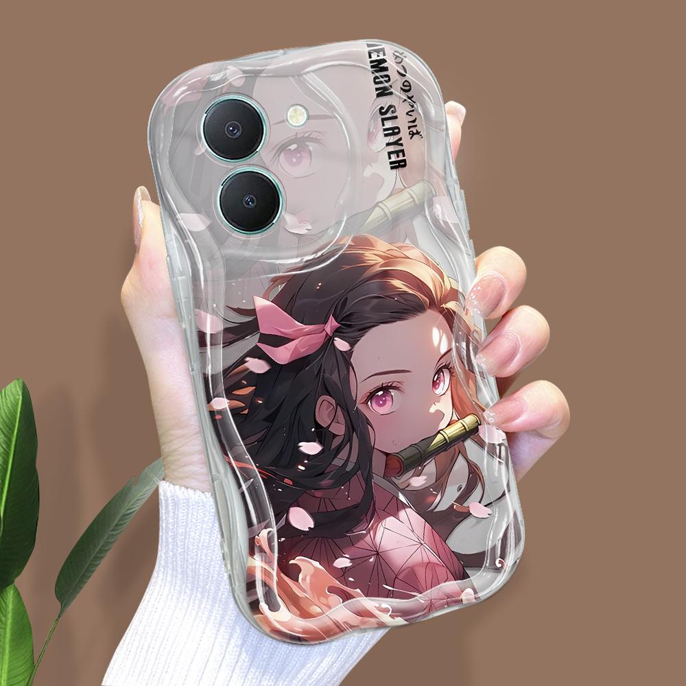 

Милый мультяшный узор, кремовая текстура, мягкий силиконовый чехол с волнистыми краями, чехол для телефона для Vivo Vivo Y17 прозрачный