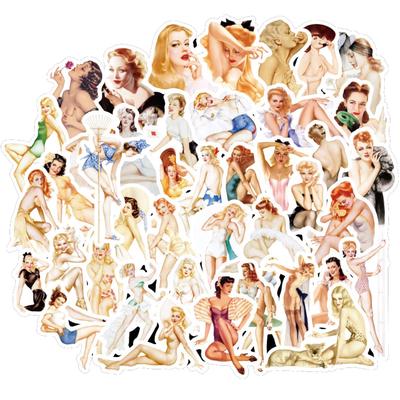 50-100pcs Pin-up Girl Stickers Decal For Snowboard Luggage Car Styling Laptop Waterproof Beauty Girl Skateboard Sticker Toy Gift