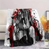 1PC Naruto Fire Determination Patterned Flannel Blanket Suitable For All Seasons For Home Decor Warmth And Comfort Gifts Holiday Present