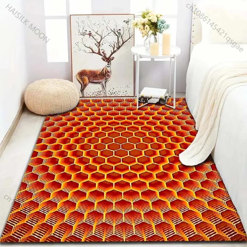 1PC Hexagonal Honeycomb Pattern Carpet for Bedroom Living Room Bedside Sofa Floor Mat Modern Home Decor Rug Next Day Shipping