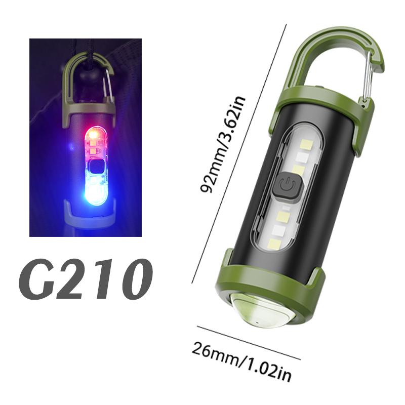 USB Rechargeable Keychain Flashlights, 800LM EDC COB Work Light Torch Ultra Bright Mini Portable Lantern for Searching Hiking