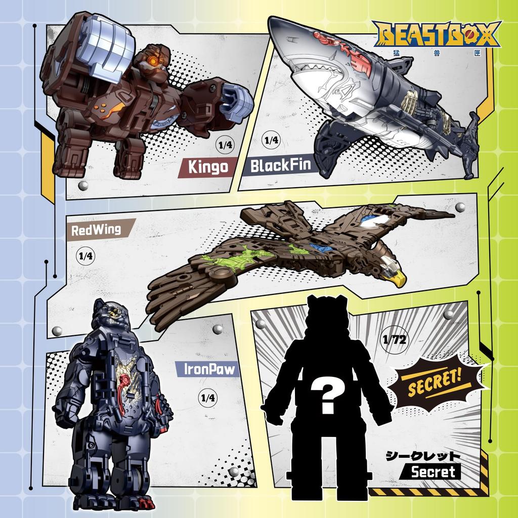 52TOYS BEASTBOX SWINGO Automatic Transforming Blind Box No Steps Transforming Action Perfect Gift for and Collectors VOL.1 "Swingo Vol. 1" Toy,