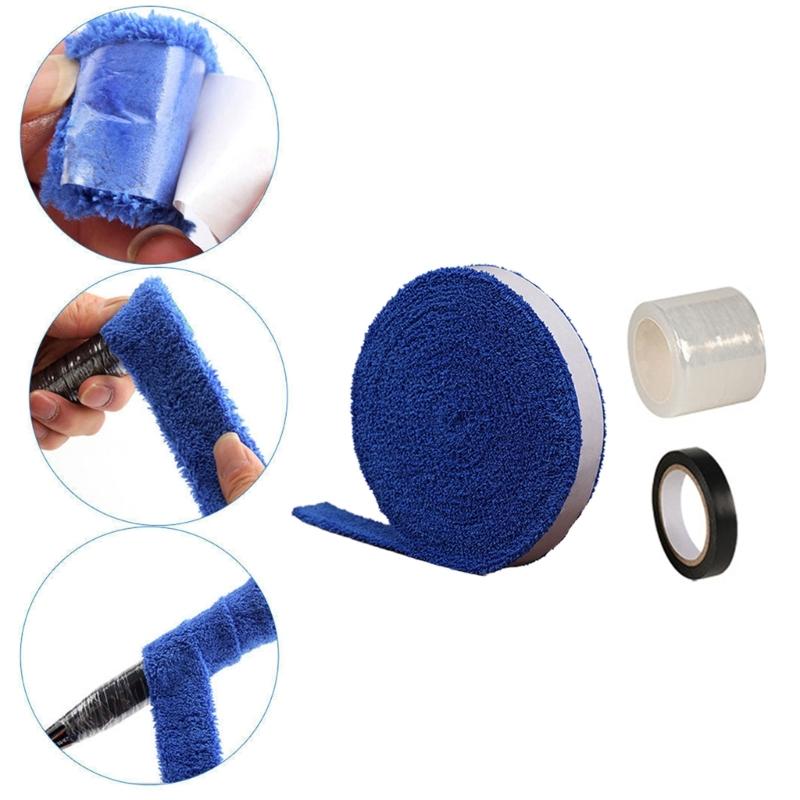 Badminton Racket Grip Tape, Racket Grip Towel Antislip Grip Tape, Water Absorbent Adhesive Squash Racket Grip for Racket