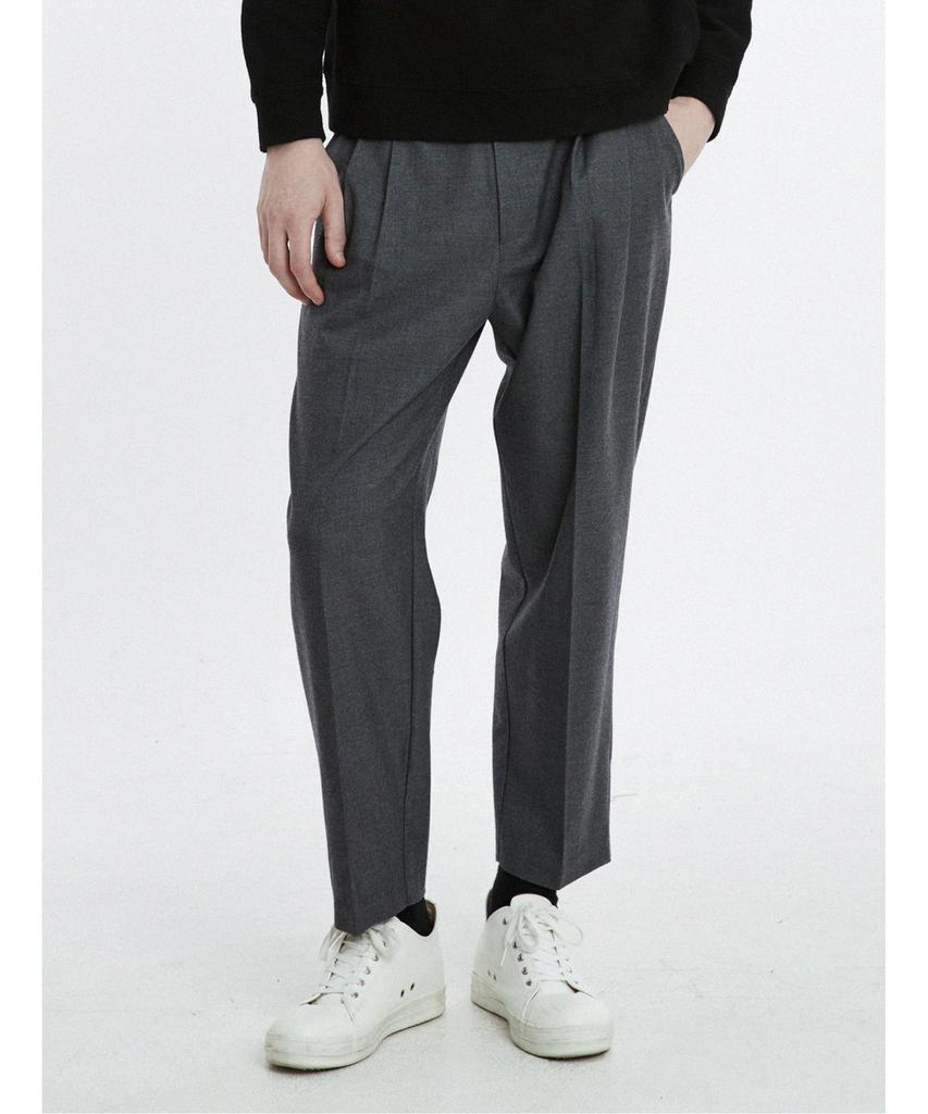 CUSTOMUS All-E Band Double Pleated Slim Fit Pants Cxs24Wwpta19 Gry