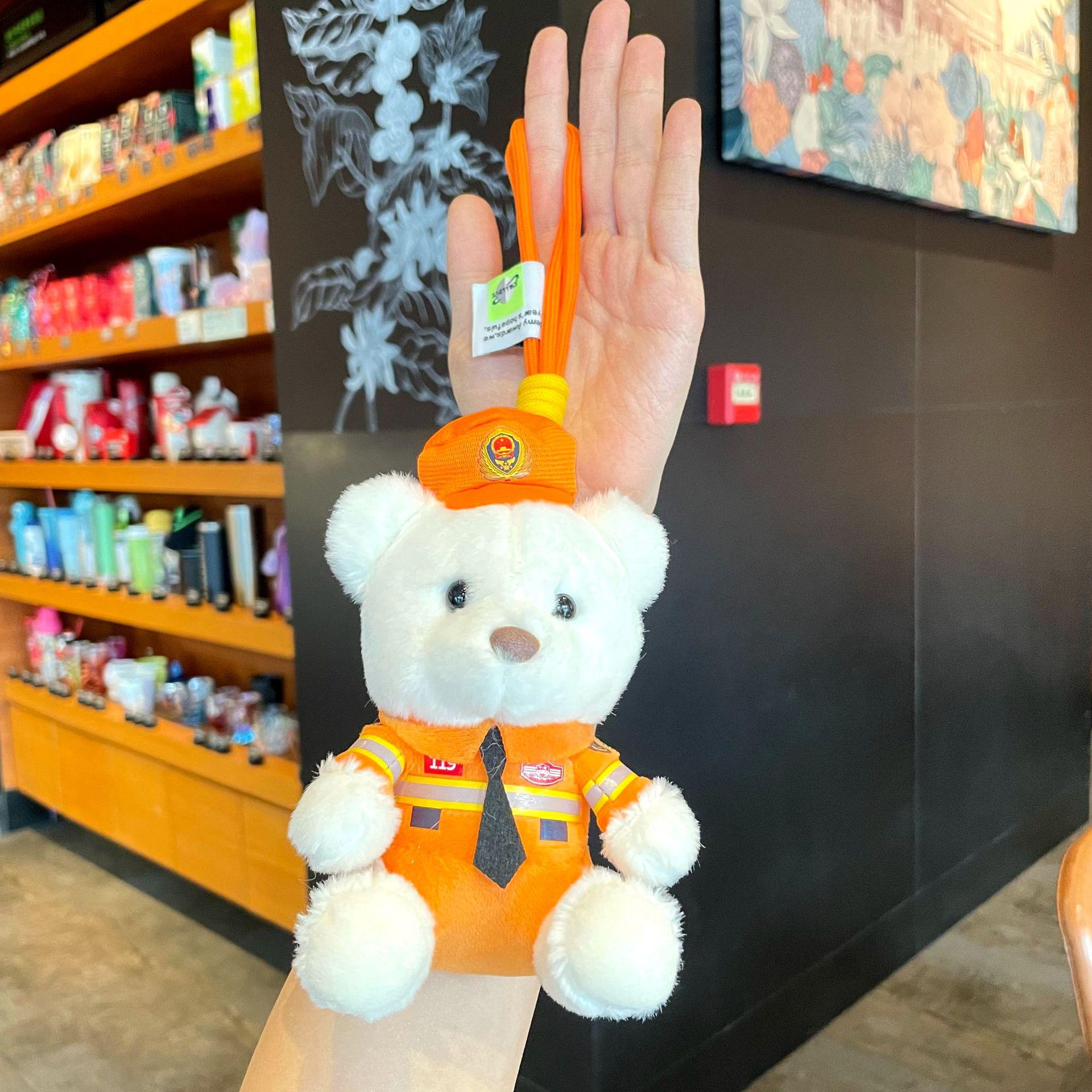 

Плюшевый брелок: Кукла в форме медведя дорожной полиции и пожарного