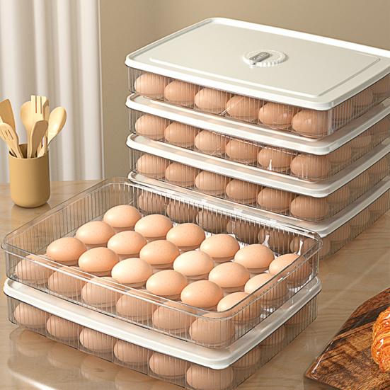 Zásobník na vejce Úložný box na vejce Potravinářský BPA Free Velkokapacitní Transparentní Design Stohovatelný Lednička Úložný box na vejce s víkem