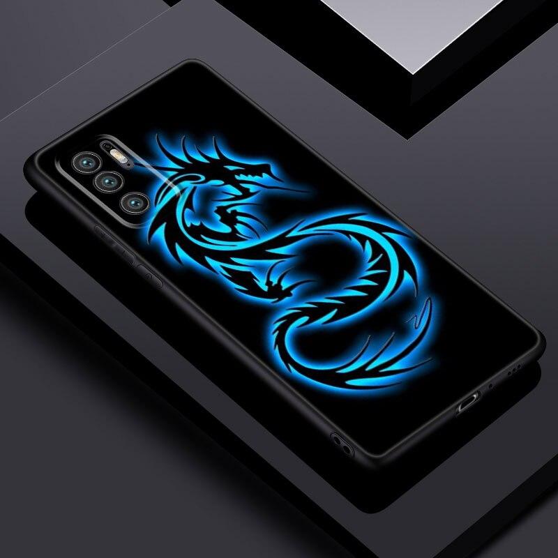 Cartoon Drache Handyhülle Für Xiaomi Redmi Note 11 10 9 8 Pro 11T 5G 10T 10S 9S 9T 9i 9C 9A 8T Weiche TPU Schwarze Hülle Coque Funda