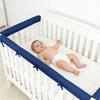 3Pcs Bumper Strip Crib Edge Protector Thick Padding for Baby Head And Teeth Protection Soft Baby Crib Teething Rail Guard Cover Baby Nursery Bedding