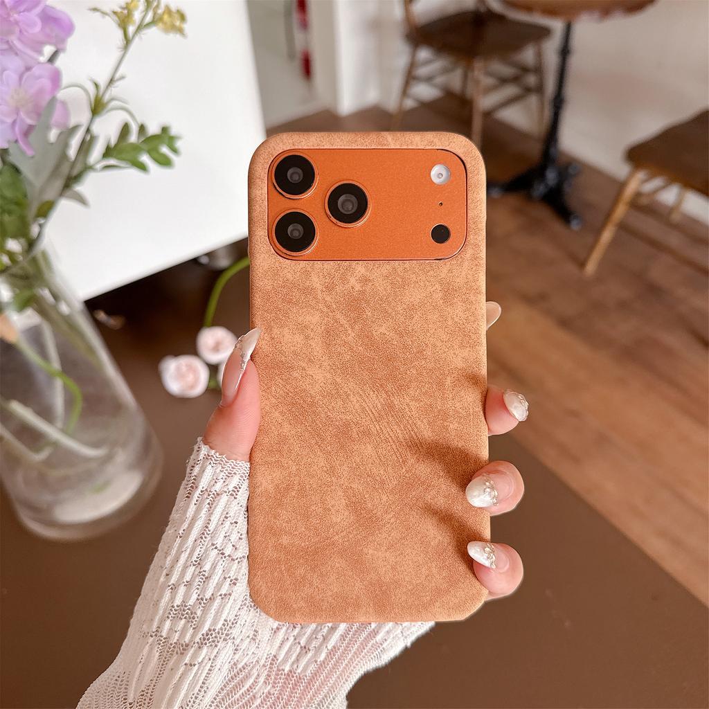 Retro Sheepskin Leather Case For For Iphone 17 Air 16 1 14 13 12 11 Pro Max Plus Business Matte Shockproof Borderless Cooling Cover