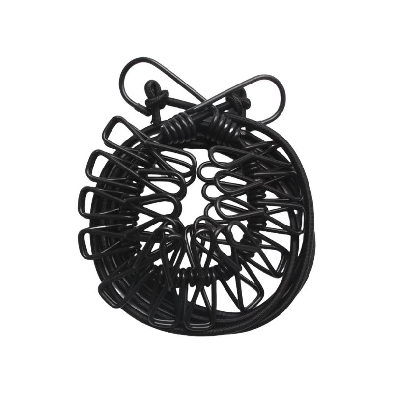 Nonslip Stretch Clothesline Hanging Laundry Drying Rope Retractable Travel Clothesline Portable Clothesline With 12 Clip 1