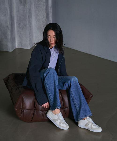 [OKEYPLACE] 5.5cm Hidden Heel Original Entry-Level German Army Sneakers White OKPL-55SN101