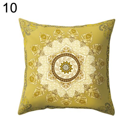 Retro Mexico Style Symmetrical Colorful Flower Waist Cushion Pillow Case Decor