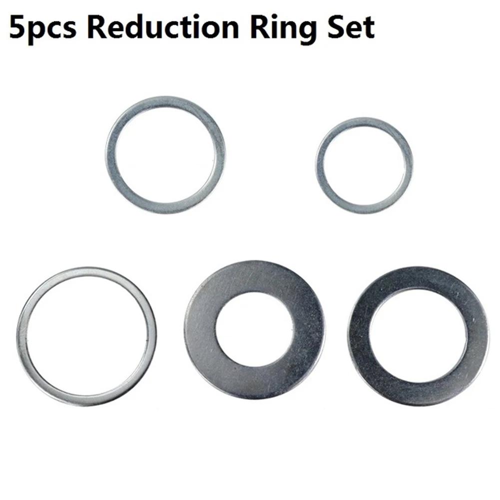 5 Pezzi Anelli Riduttori per Lama Sega 16/20/22/25.4/30/32MM Anello di Conversione Guarnizione Foro Disco da Taglio Anello Adattatore Foro Interno