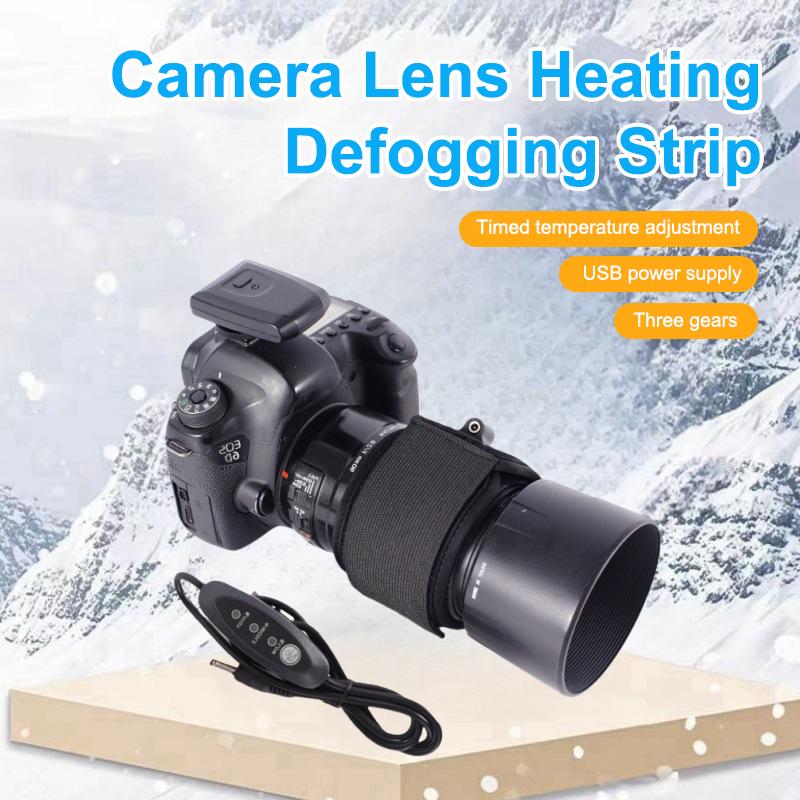 

Регулируемая лента-обогреватель для объектива DSLR камеры, USB-обогреватель для объектива, Обогреватель для фотосъемки, Контроль температуры, Обогреватель от росы чёрный