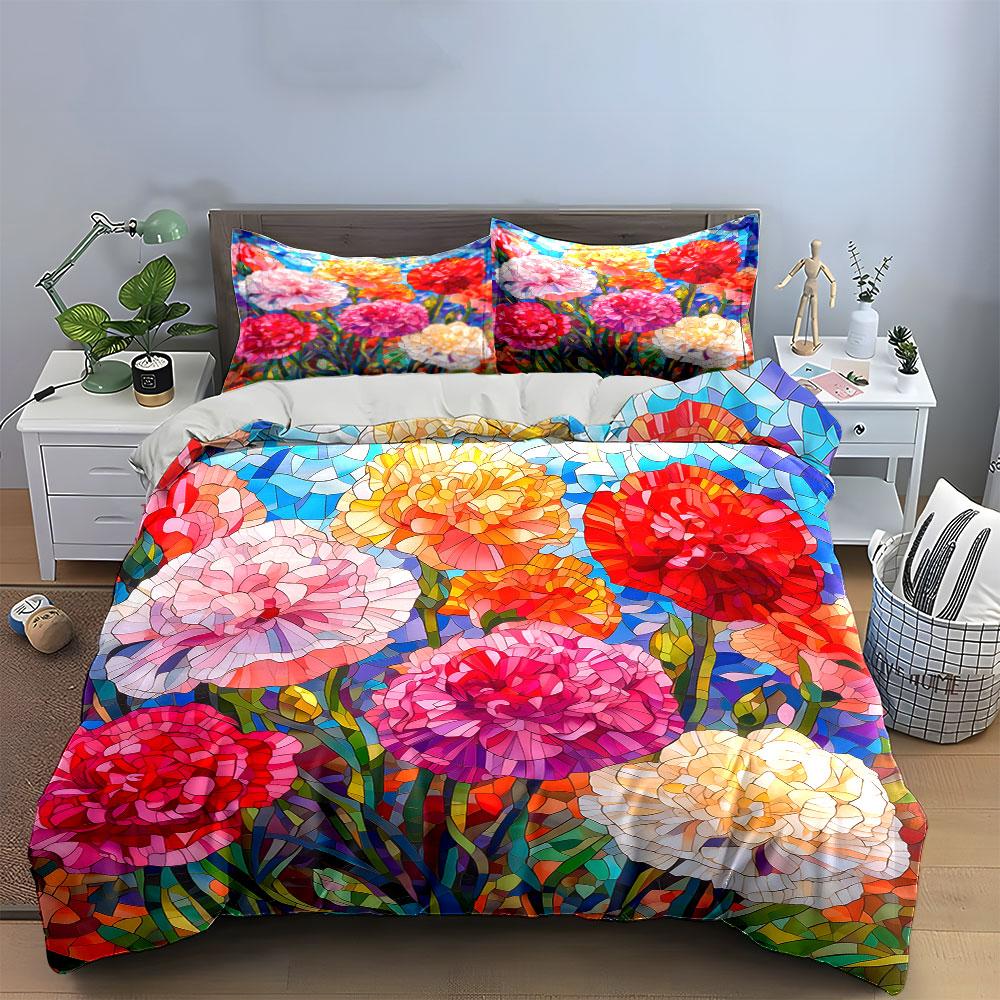 Floral Art Set – Home Decor Multiple Sizes Kid'S And Adults' Bedroom Exquisite 3Pc Bedding Set, Gift