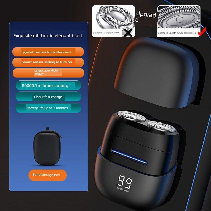German Lock and Load Spray Shaver Men Electric Mini 2024 New Arrival Shaver Travel Portable Shaver Razor Inductive Black
