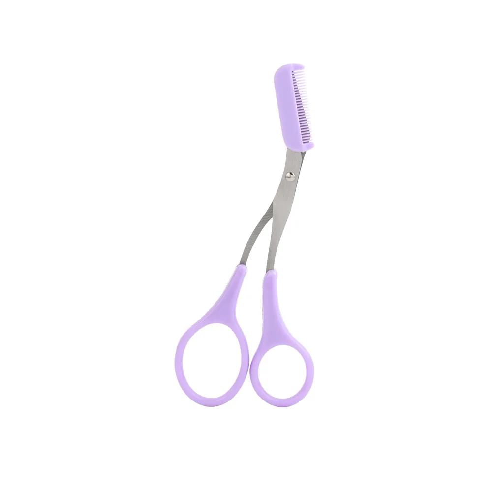 1PC Stainless Steel Eyebrow Scissors With Comb Safe Hair Removal Shaver For Eyebrows Shaping Makeup Tool