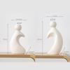 European Ceramic Love Shaped Vase, Creative Home Living Room Desktop Bedroom Decoration, Minimalist Flower Ware Vase Combination