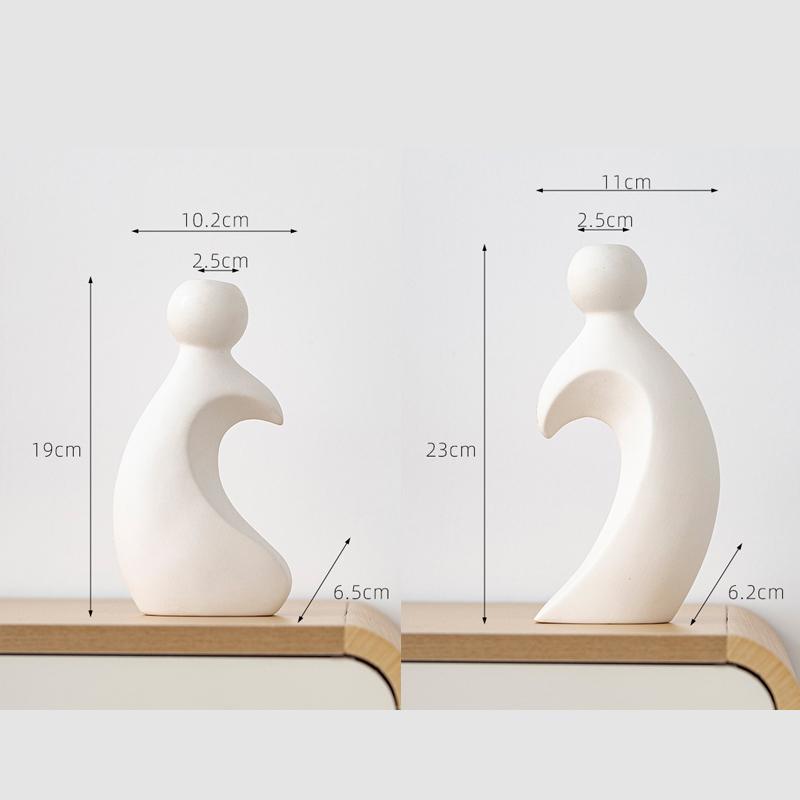 European Ceramic Love Shaped Vase, Creative Home Living Room Desktop Bedroom Decoration, Minimalist Flower Ware Vase Combination