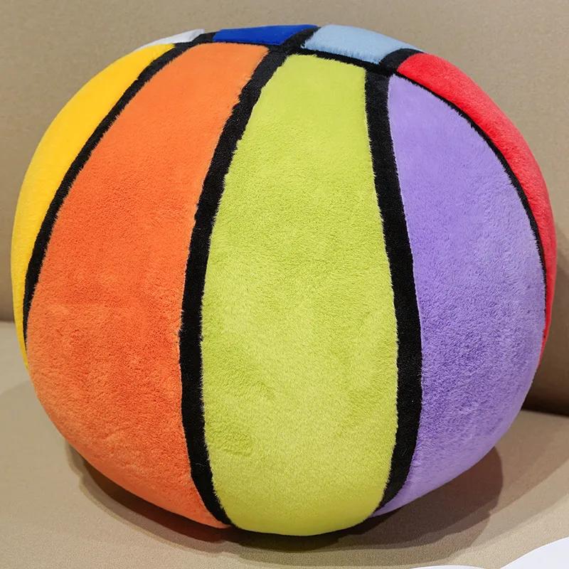 High Quality Basketball Plush Cushion Realistic Sports Ball Shaped Stuffed Pillow Soft Fluffy Throw Pillow For Home Decor Gifts