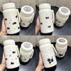 Cat Pattern Insulated Large Capacity Water Bottle With Leakproof Lid For Students And Commuters