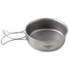 TOMSHOO 3pcs Titanium Bowls Set Ultralight Titanium Dinner Bowl Pan with Foldable Handles for