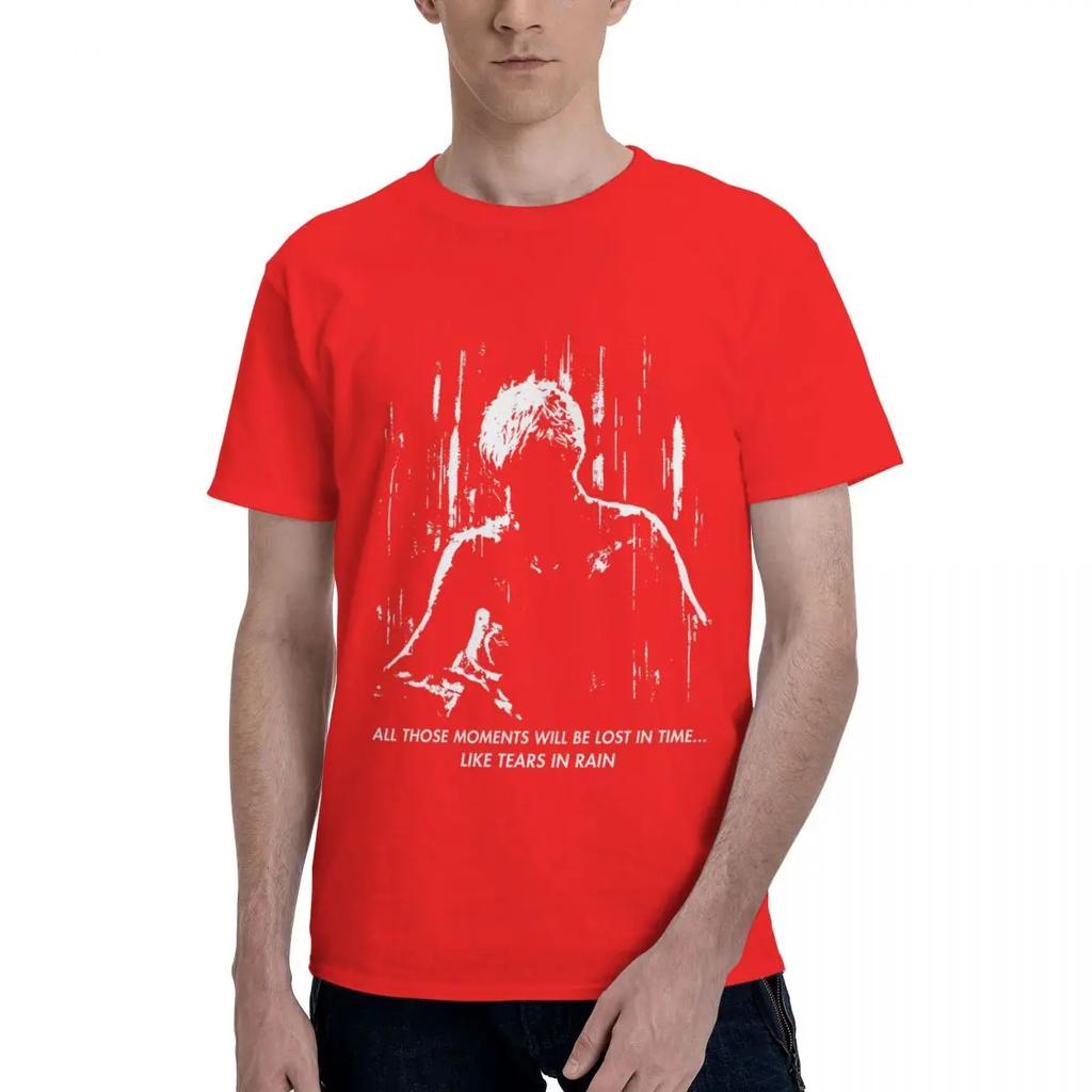 Blade Runner Like Tears In Rain T Shirt for Men Women Round Neck Oversized Graphic T Shirts Funny Tee Short Sleeve Summer