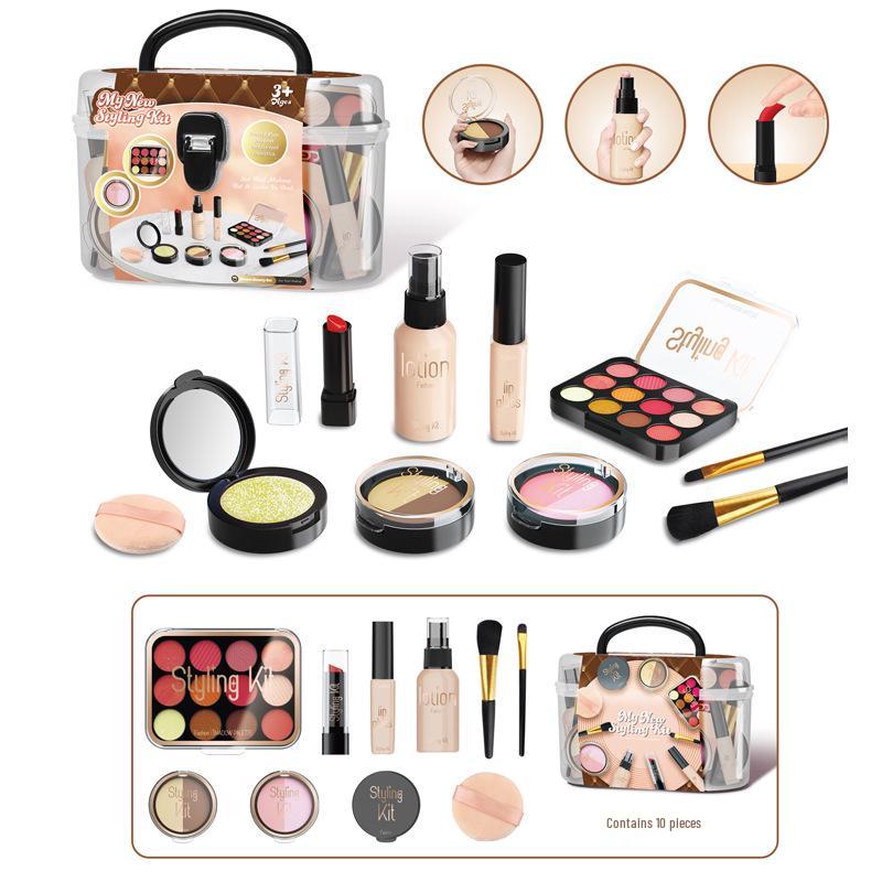 Princess Makeup Toy Set for Girls - Complete Children's Cosmetic Simulation Kit