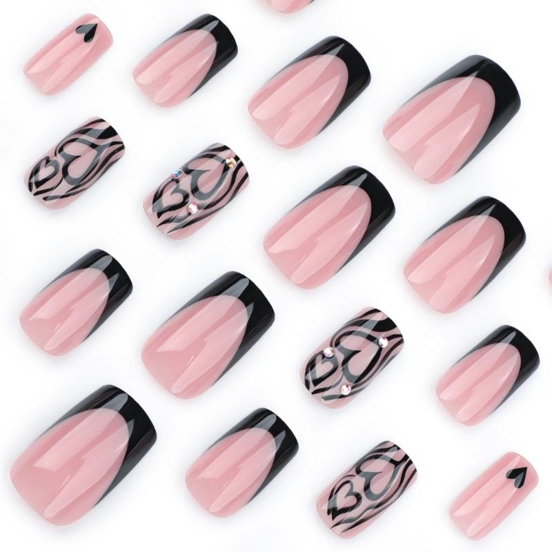 Press On Nail,Fake Nail Stick Glues On Nail False Nail Acrylic Nail Artificial False Nail for DIY Nail Art Designs